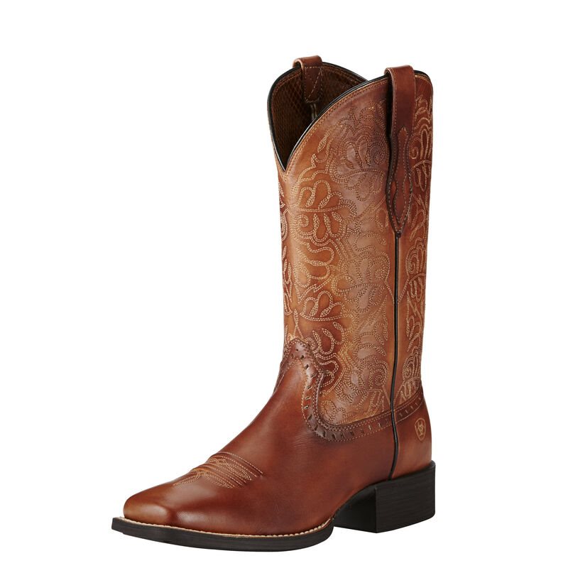 Ariat Western: Round Up Remuda Botas Western Mujer - Beige (CXIKQ4806)